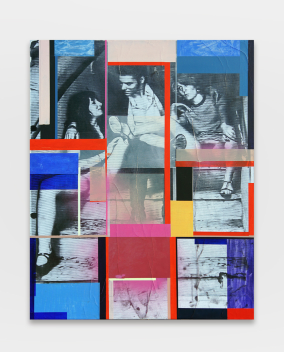 Hardware, 2024, Mischtechnik auf Leinwand, 100 x 80 cm